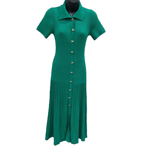 Sandro Lorel Ribbed Pointelle Knit Maxi Dress - Picture 4 of 9